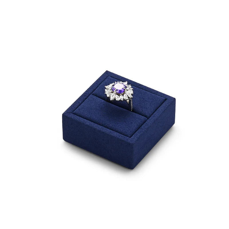 Blue Microfiber Jewelry Display Set