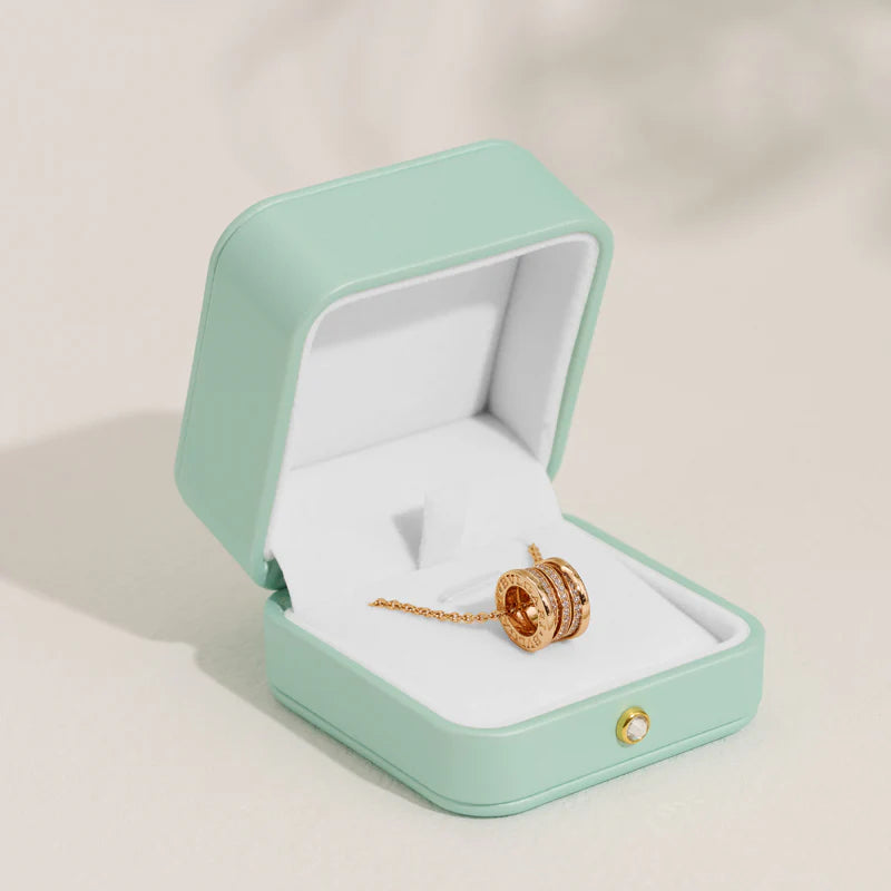 Green PU Leather Jewelry Box