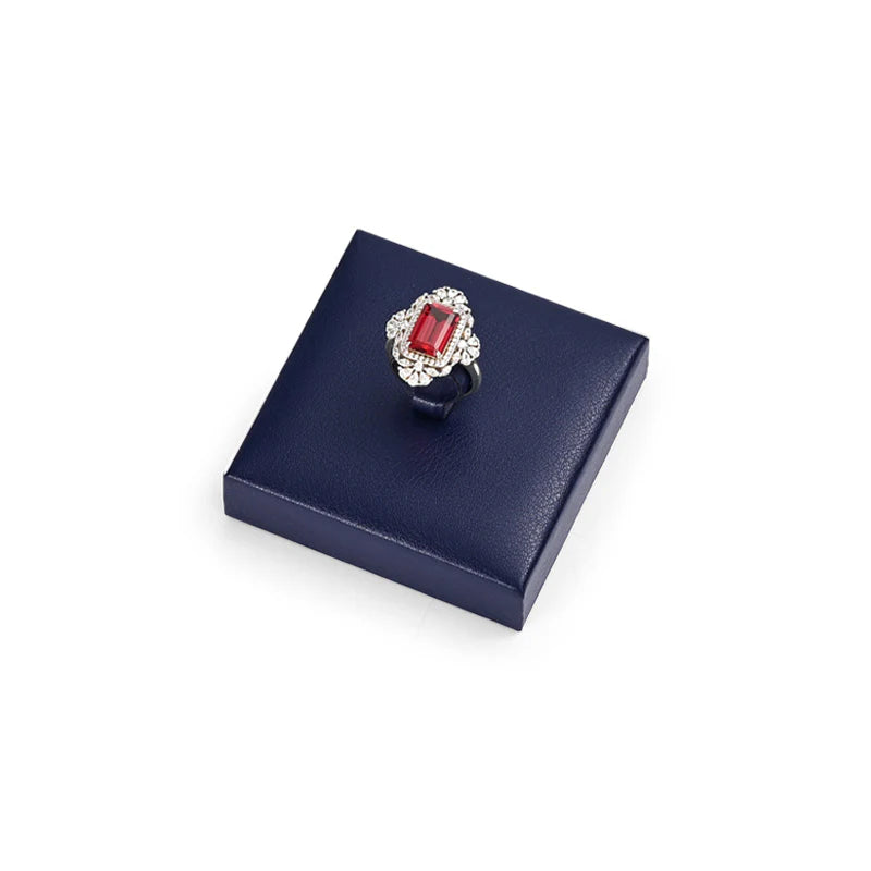 Blue PU Leather Jewelry Display Set