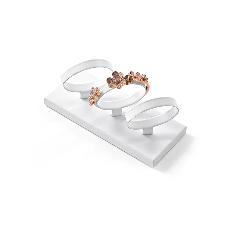 White PU Leather Jewelry Display Set