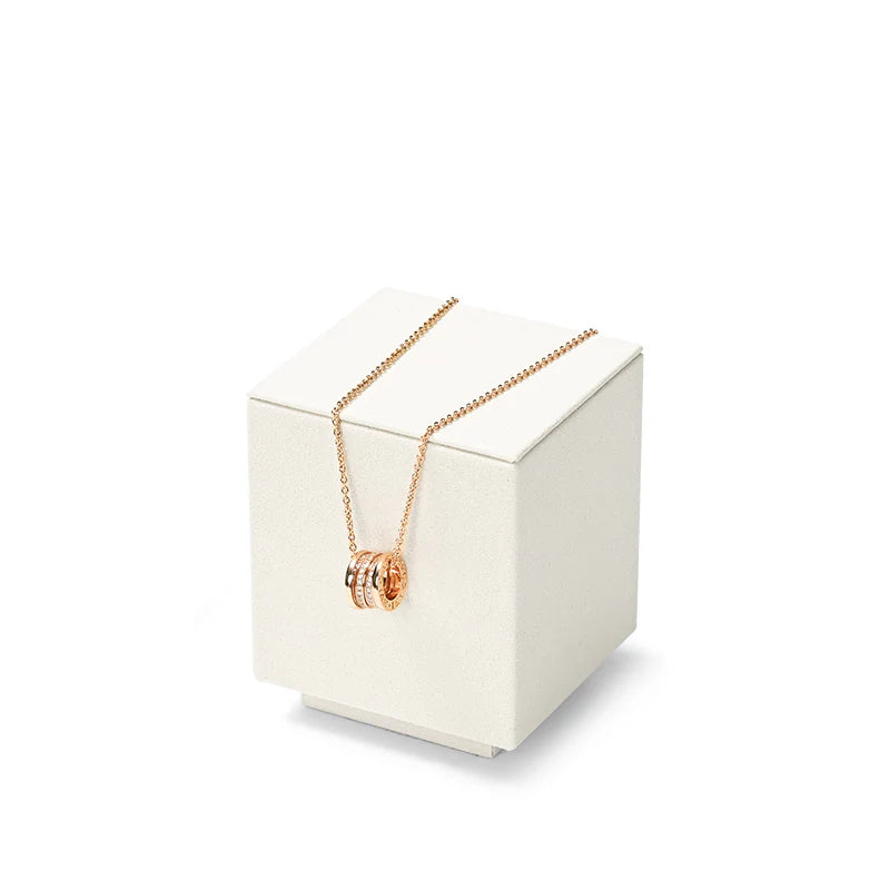 Beige Microfiber Jewelry Display Set
