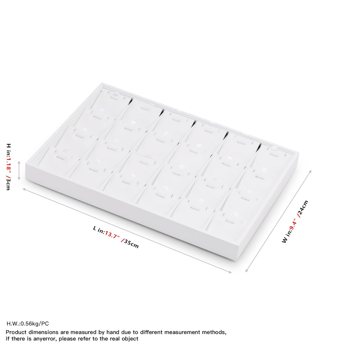 White PU Leather Stackable Jewelry Display Tray