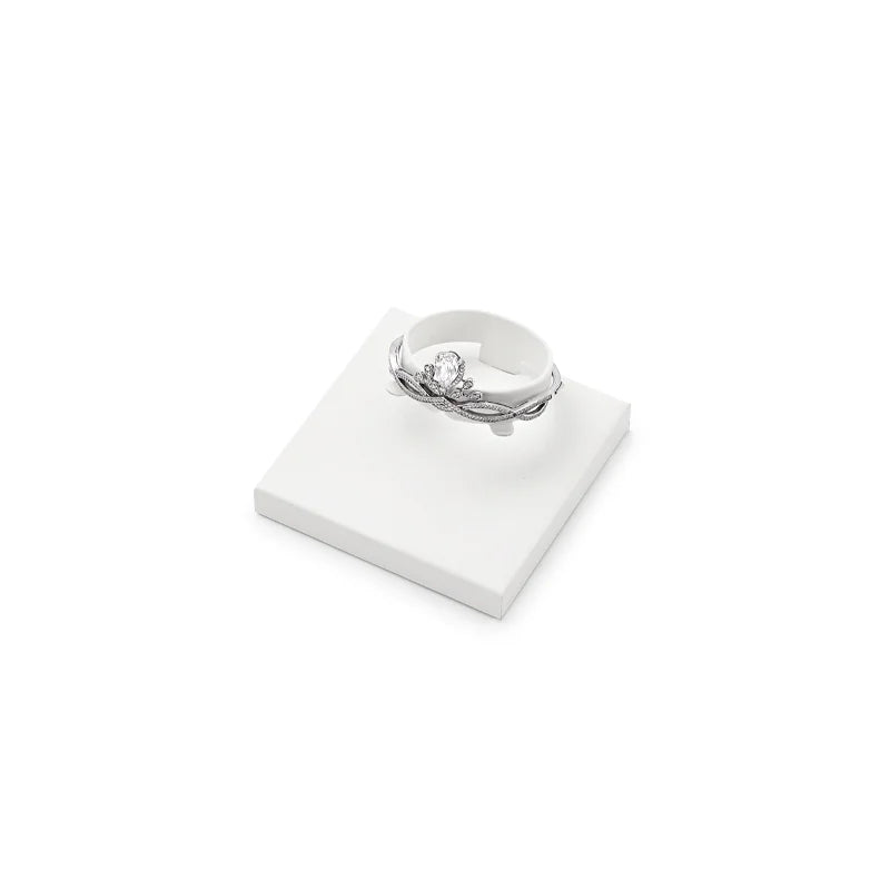 White PU Leather Jewelry Display Set