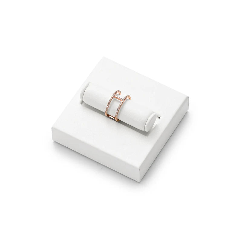 White PU Leather Jewelry Display Set