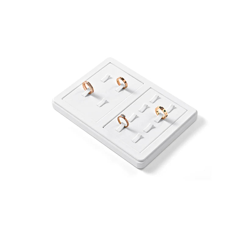 White PU Leather Jewelry Display Set