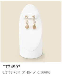 Beige PU Leather Jewelry Display Set