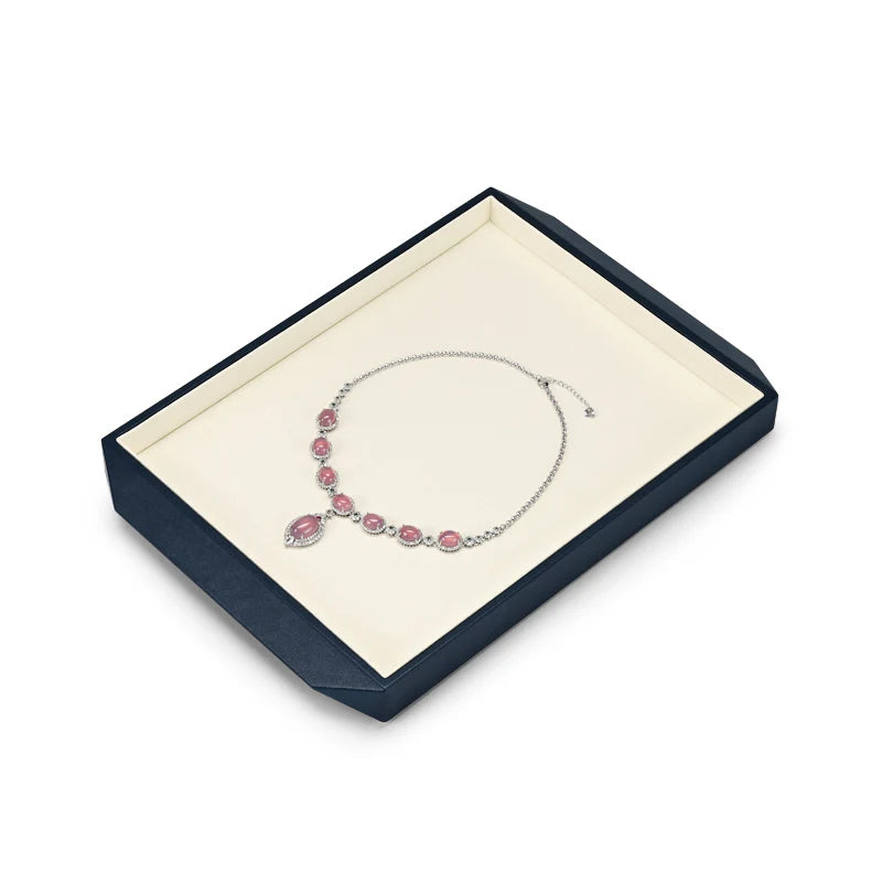 Black & Beige Microfiber Jewelry Display Tray