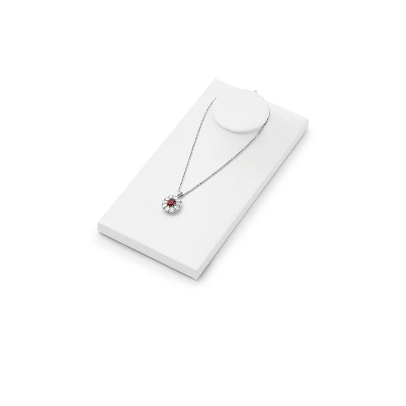 White PU Leather Jewelry Display Set