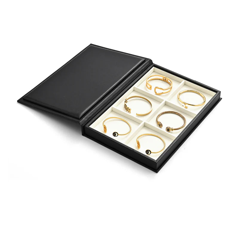 Black & Beige Microfiber Jewelry Display Tray