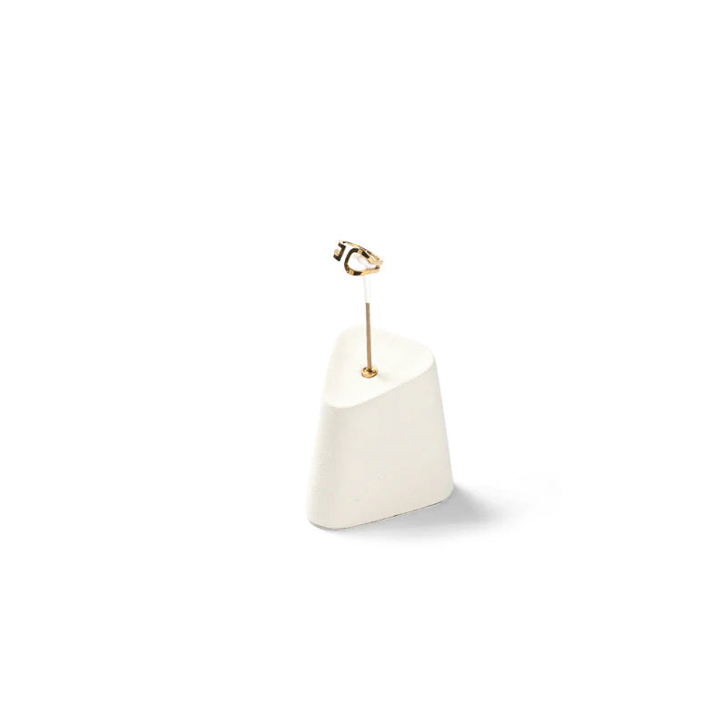 Beige Microfiber Jewelry Display Stand