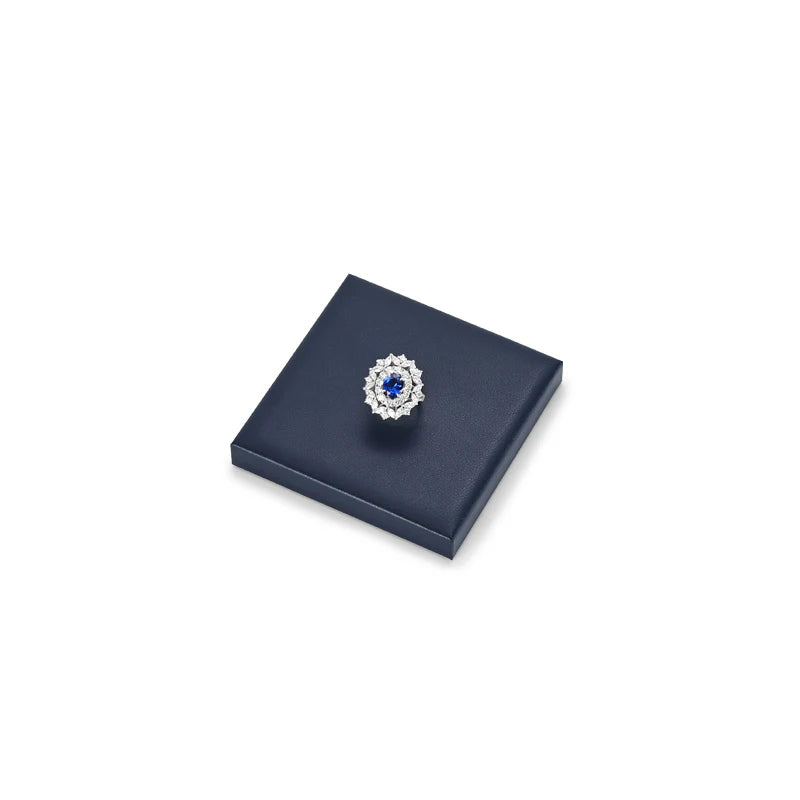 Blue PU Leather Jewelry Display Set