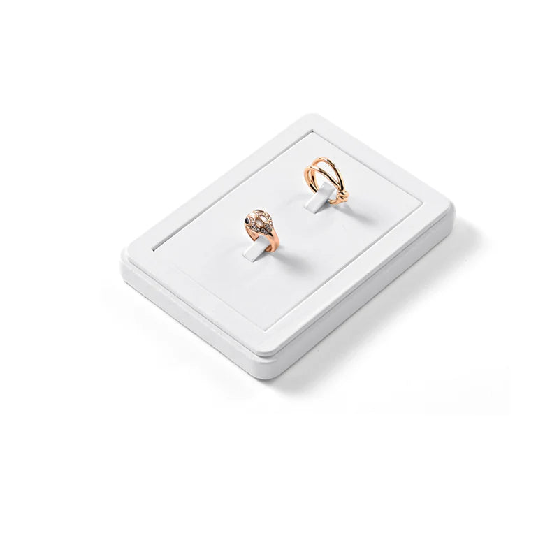 White PU Leather Jewelry Display Set