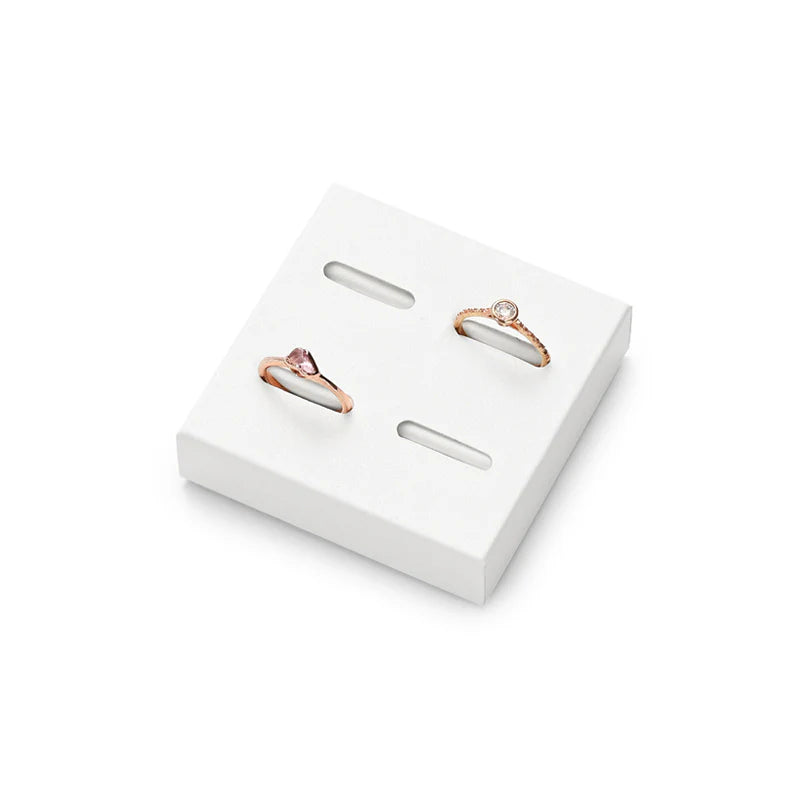White PU Leather Jewelry Display Set