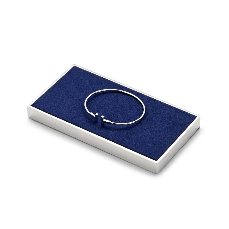 Blue Microfiber Jewelry Display Set