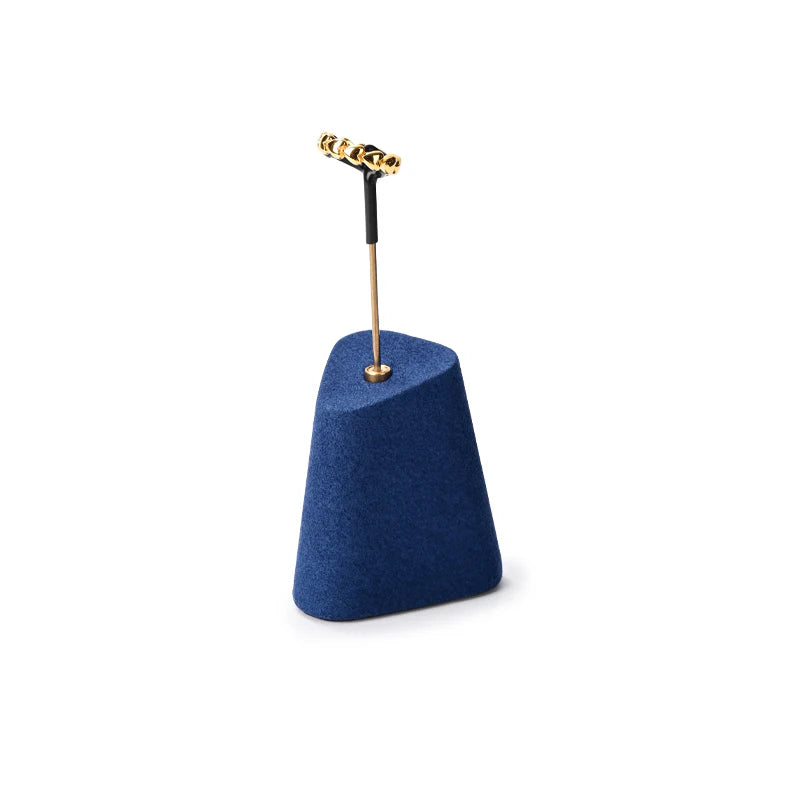 Blue Microfiber Jewelry Display Set