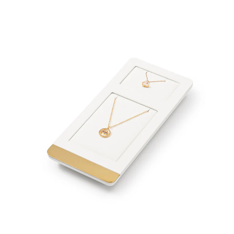 White PU Leather Jewelry Display Set
