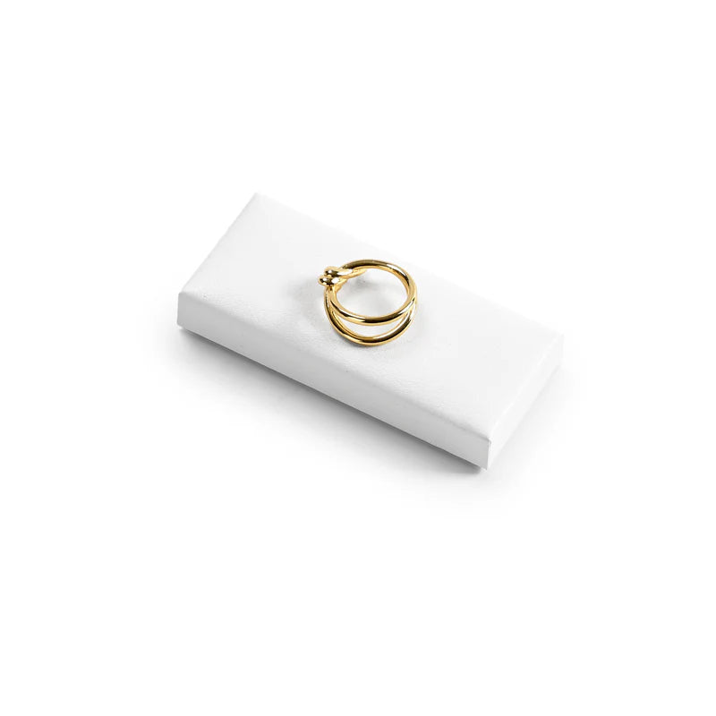 White PU Leather Jewelry Display Set