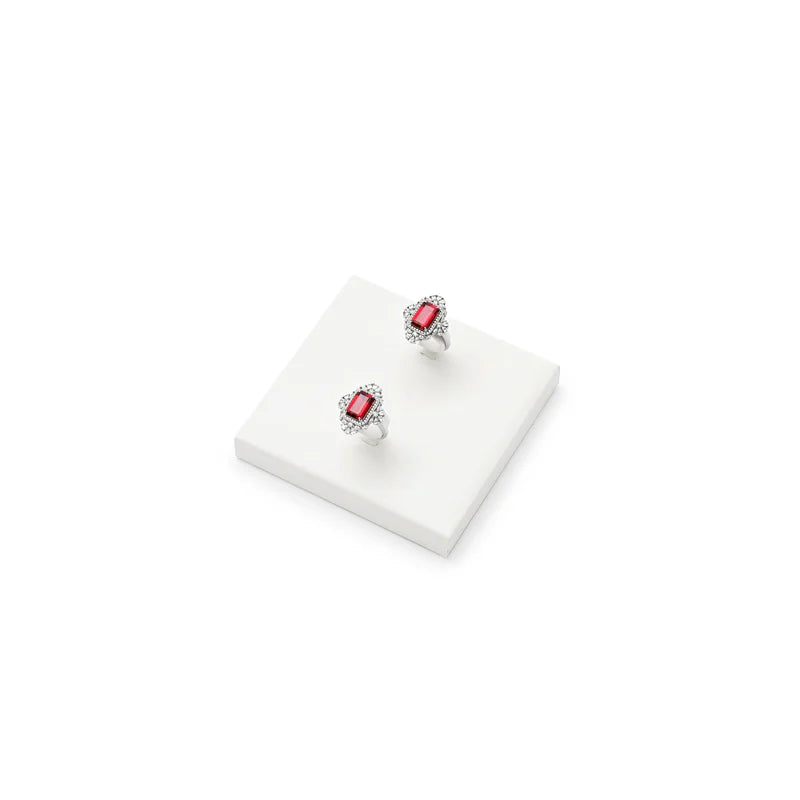 White PU Leather Jewelry Display Set