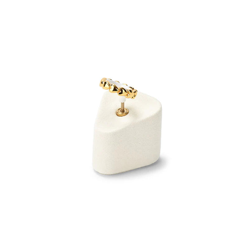 Beige Microfiber Jewelry Display Set