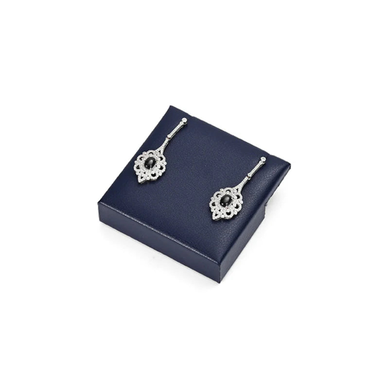 Blue PU Leather Jewelry Display Set