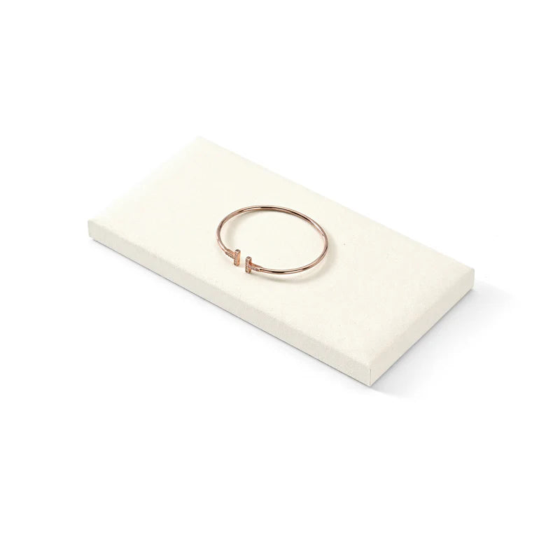 Beige Microfiber Jewelry Display Set