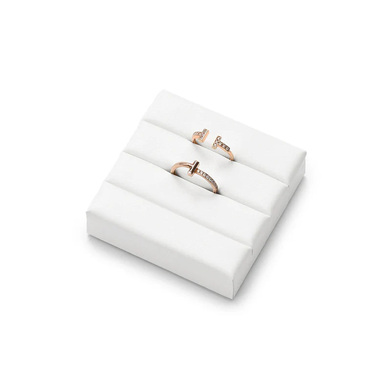 White PU Leather Jewelry Display Set