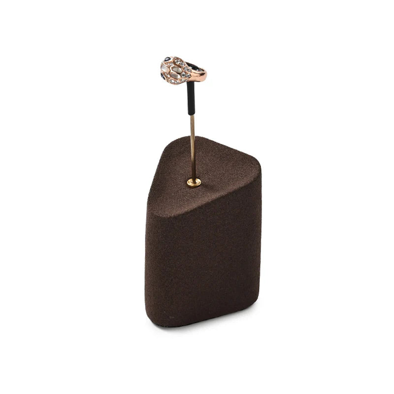 Brown Microfiber Jewelry Display Set
