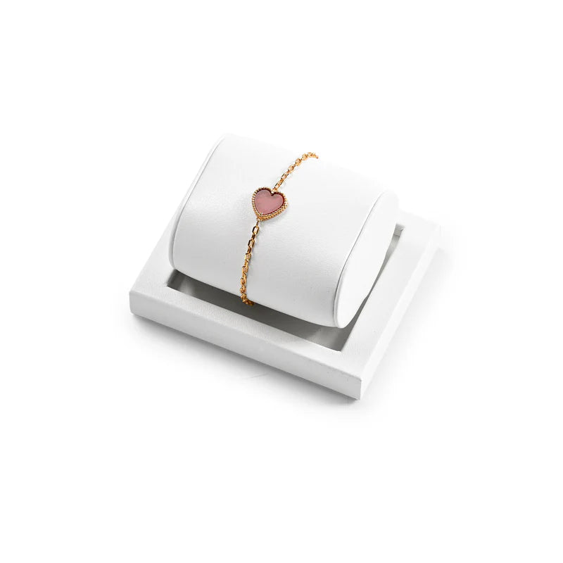 White PU Leather Jewelry Display Set