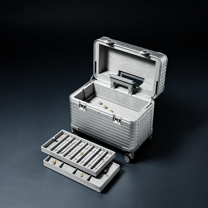 Silver Velvet Jewelry Box