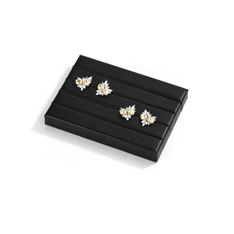 Black PU Leather Jewelry Display Set