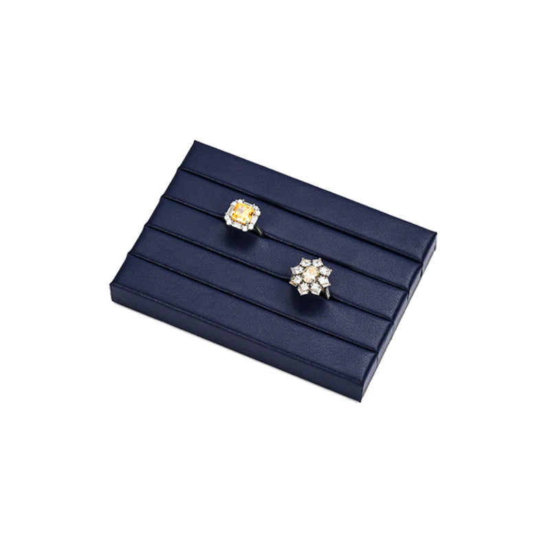 Blue PU Leather Jewelry Display Set
