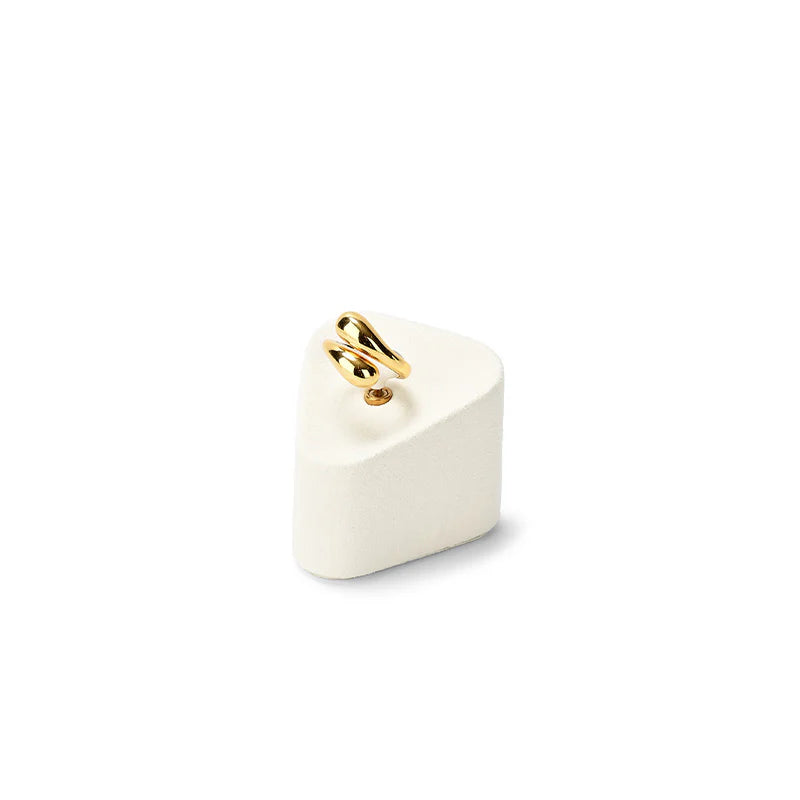 Beige Microfiber Jewelry Display Set