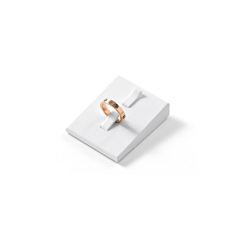 White PU Leather Jewelry Display Set