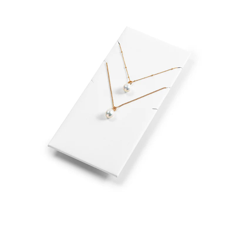 White PU Leather Jewelry Display Set