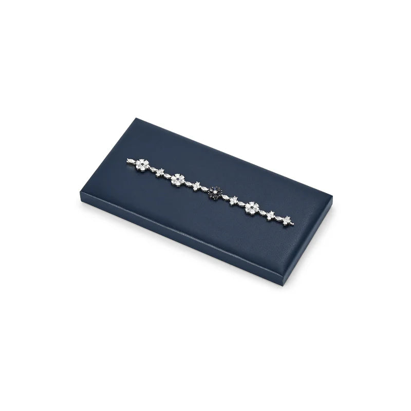 Blue PU Leather Jewelry Display Set