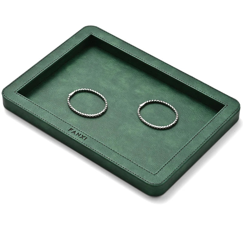 Black & Gray Round Jewelry Display Tray