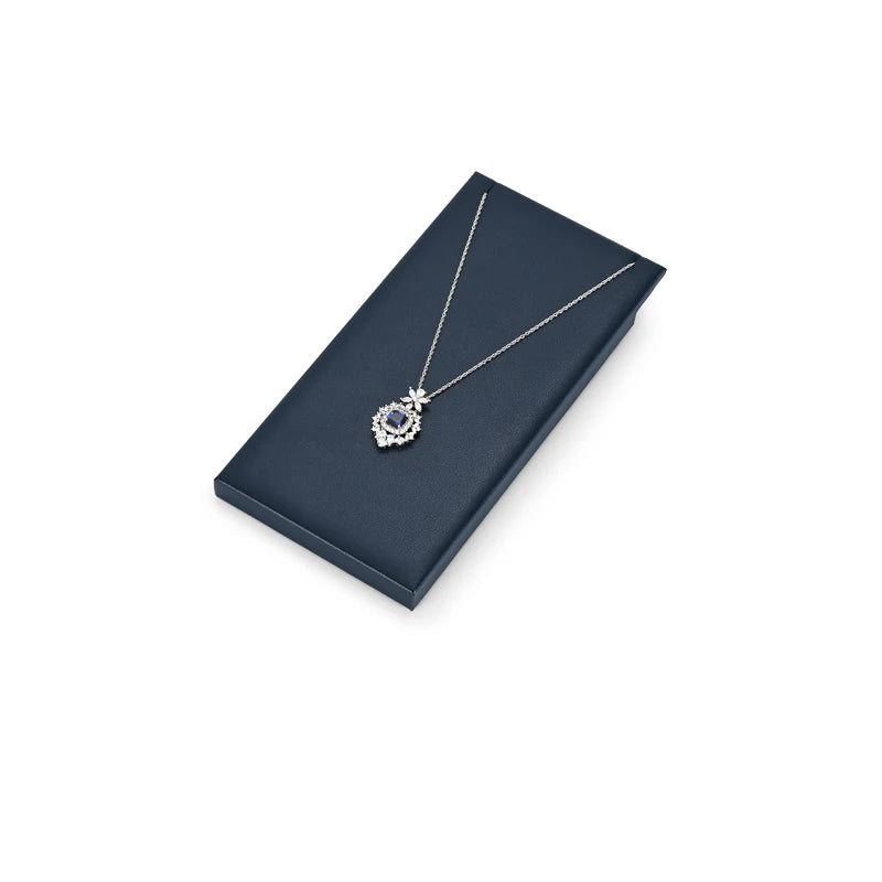 Blue PU Leather Jewelry Display Set
