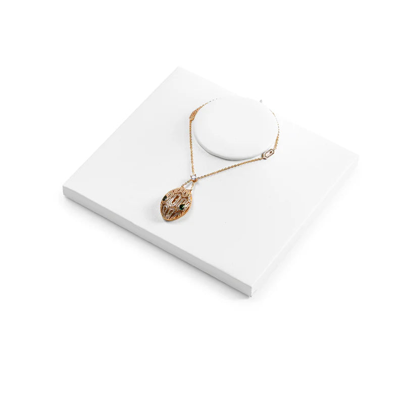 White PU Leather Jewelry Display Set