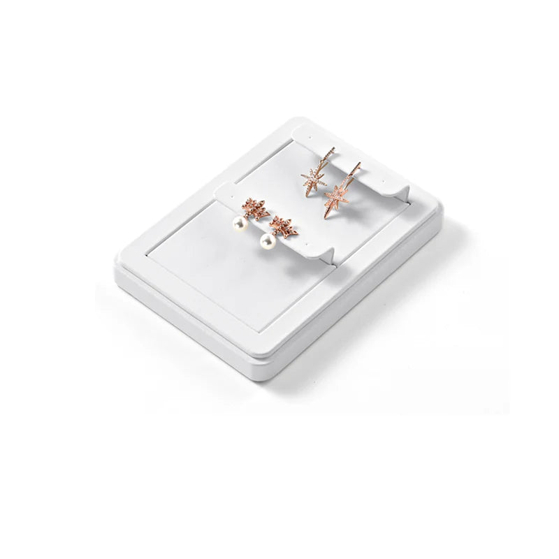 White PU Leather Jewelry Display Set