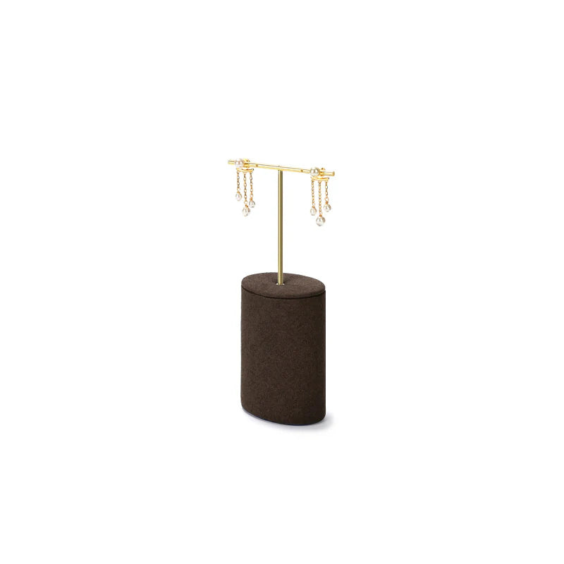 Brown Microfiber Jewelry Display Set