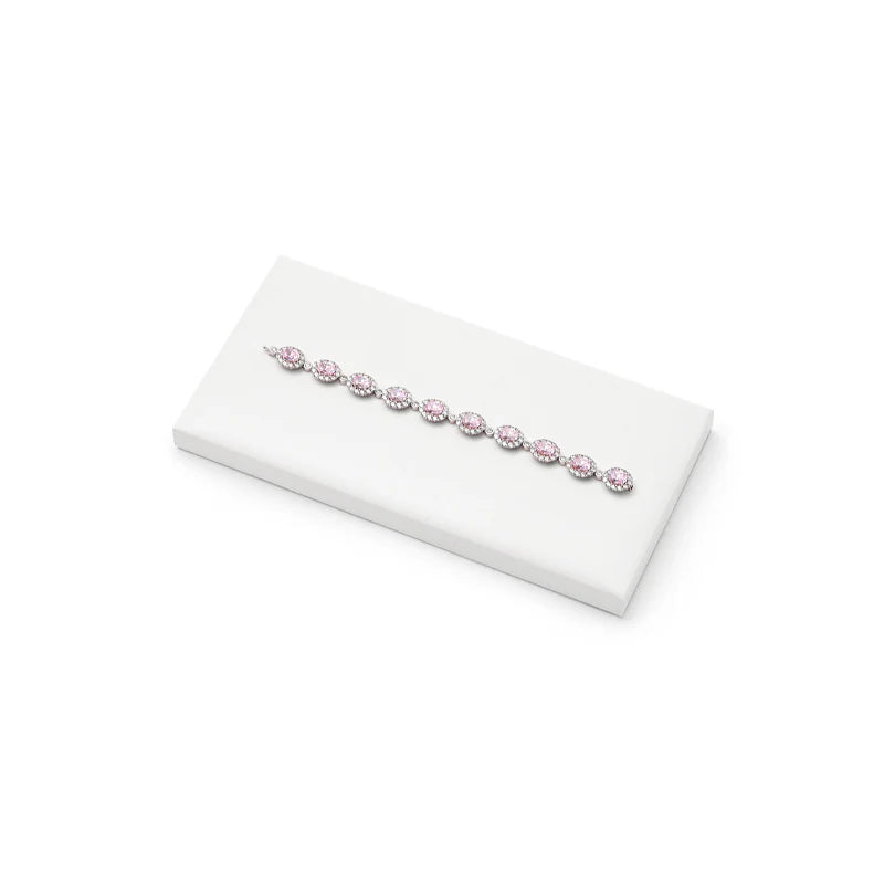 White PU Leather Jewelry Display Set