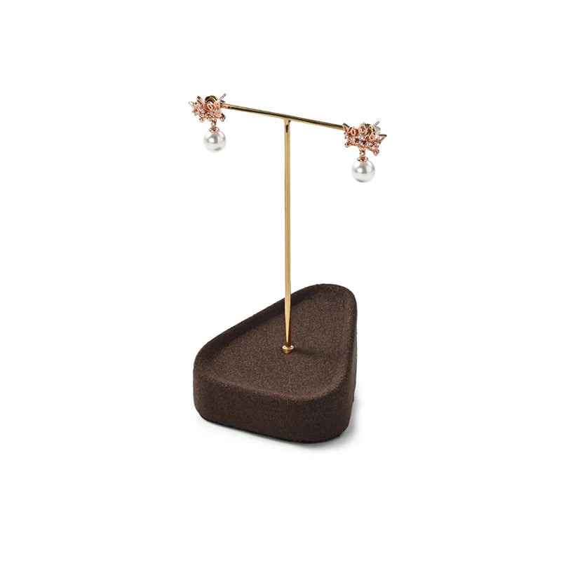 Brown Microfiber Jewelry Display Set