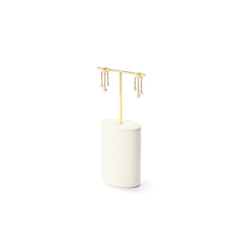 Beige Microfiber Jewelry Display Set