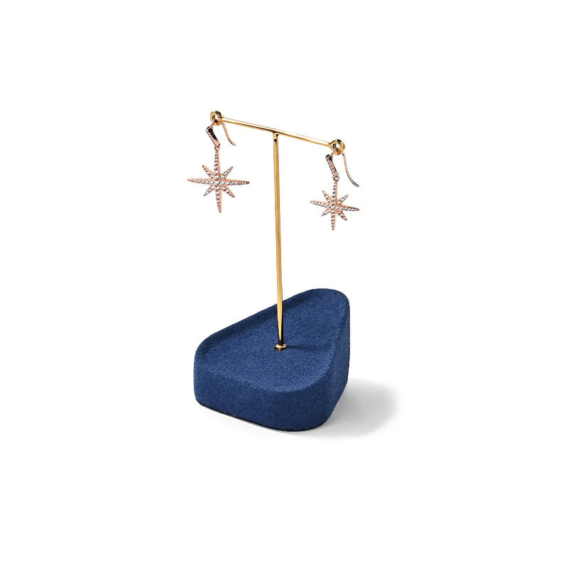 Blue Microfiber Jewelry Display Set