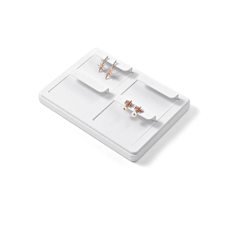 White PU Leather Jewelry Display Set
