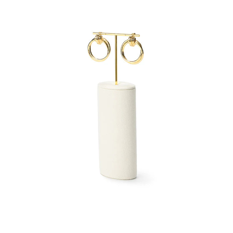Beige Microfiber Jewelry Display Set