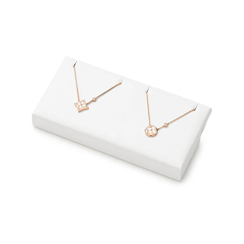White PU Leather Jewelry Display Set