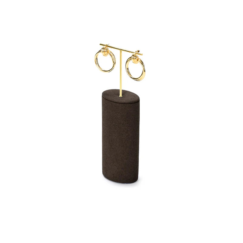 Brown Microfiber Jewelry Display Set
