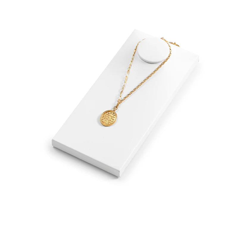 White PU Leather Jewelry Display Set