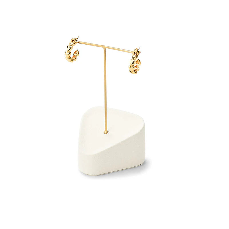 Beige Microfiber Jewelry Display Set